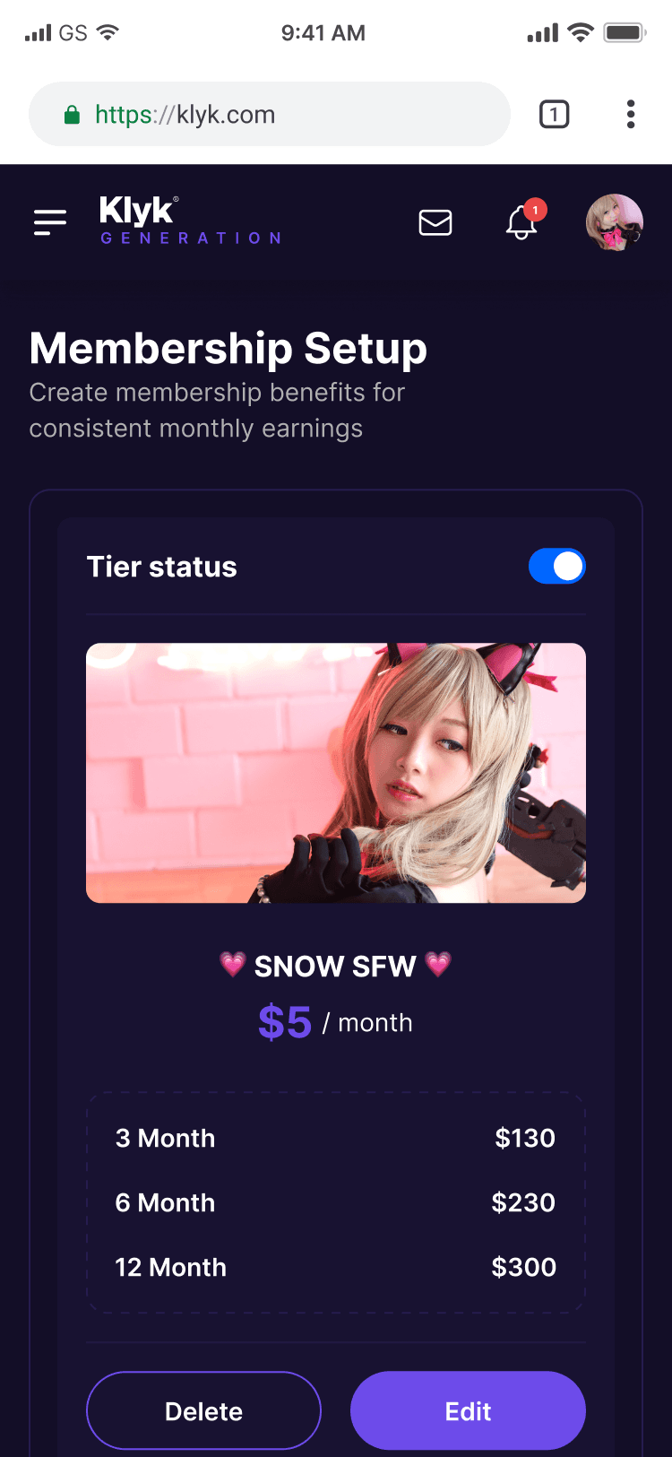 Create tiered membership-2